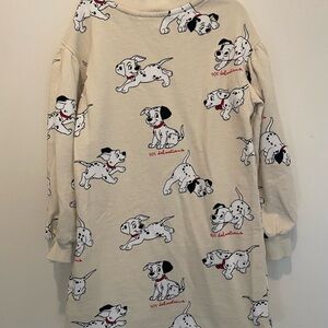 H&M Cream Disney Dalmatian Print Kids Sweater Dress